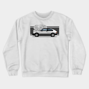 The iconic Italian classic car designed by Giugiaro (for light backgrounds) Crewneck Sweatshirt